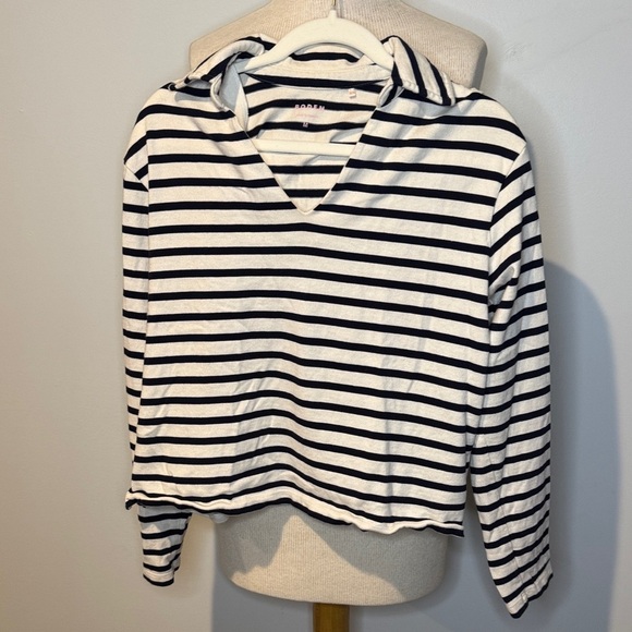 Boden Navy and White Striped Top - Picture 1 of 5